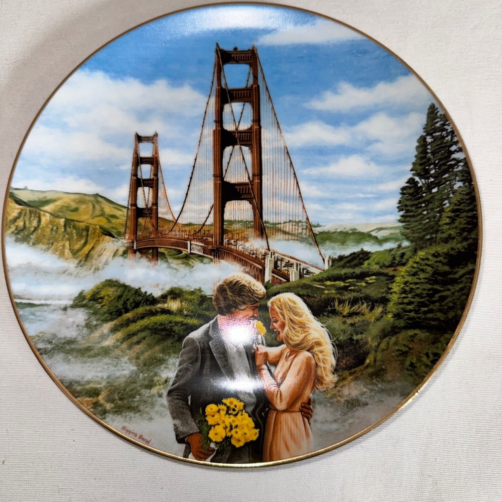 Royal Cornwall Golden Gate of San Francisco Higgins Bond Collector Plate 1981